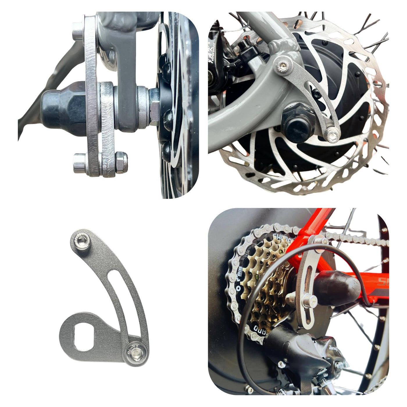 E Bike Power E Bike Drehmomentarm Set Universal M14 Heavy Duty Elektrofahrrad E Bike Hinterachse 6mm dick aus Edelstahl Anzug 1000W 2000W 3000W Motoren