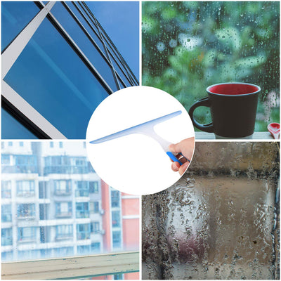 3 Stück Duschkabinenabzieher, Duschabzieher, Duschwischer, Glasreinigung Gummiklinge, Kunststoffreiniger Schaber Waschmaschine für Spiegel, Badezimmer, Fenster, Boden, Glas