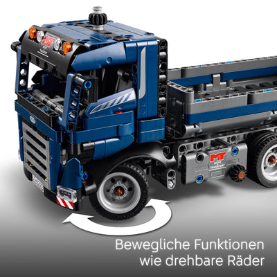 LEGO Technic Kipplaster Spielzeug mit Lenkung und beweglicher Kippmulde - blaues Baufahrzeug - Geschenkidee zum Geburtstag oder für die Feiertage - Bauset für Jungen und Mädchen ab 9 Jahren 42203