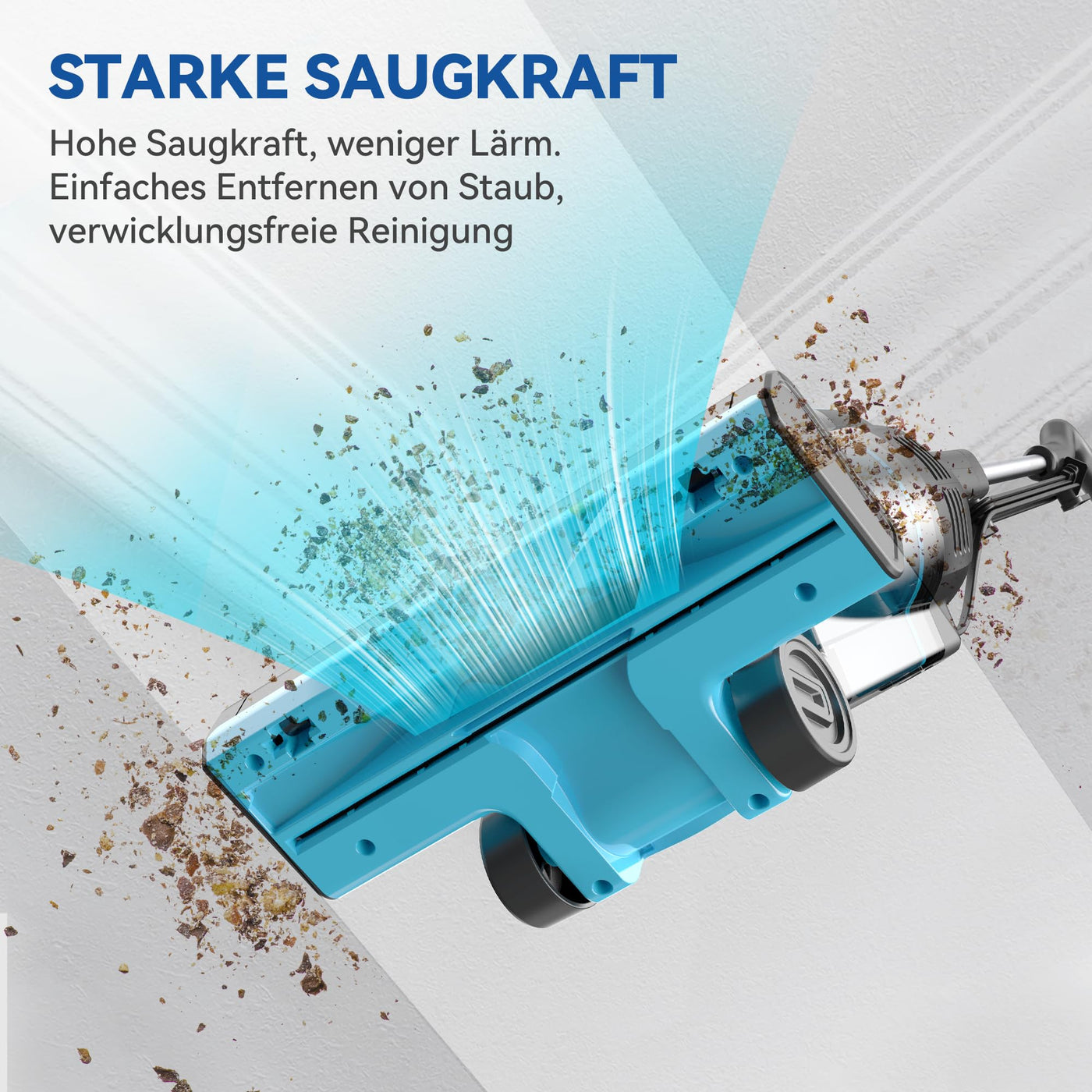 Staubsauger, Stielstaubsauger mit Kabel Handstaubsauger 20Kpa 600W, 3 in 1 Staubsauger Beutellos mit 5m Kabel, Staubsauger ohne Beutel Vacuum Cleaner Anti-Tangle für Tierhaare Teppich Harter Böden