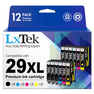 LxTek Multipack 29XL Druckerpatronen Kompatibel für Epson 29XL 29 XL Multipack für Epson XP-342 XP-332 XP-345 XP-352 XP-442 XP-445 XP-455 XP-432 XP-245 XP-235 XP-335 XP-435 XP-247 (12er-Pack)