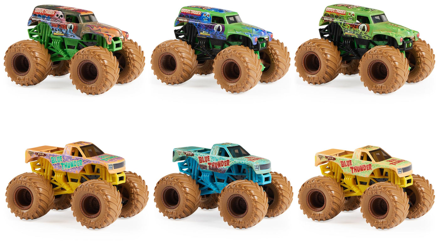 Monster Jam, Mystery Mudders, offizieller Monster Truck aus Druckguss im Maßstab 1:64, zum Waschen und Entdecken (Designs variieren)