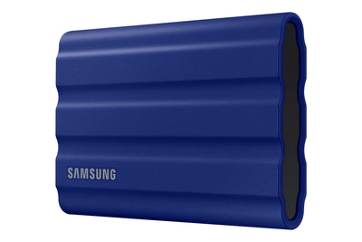 Samsung Portable SSD T7 Shield, 1 TB, USB 3.2 Gen.2, 1.050 MB/s Lesen, 1.000 MB/s Schreiben, Robuste externe Festplatte Outdoor für Mac, PC und Smartphone, Blau, MU-PE1T0R/EU
