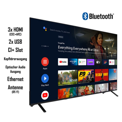 Telefunken Android TV 50 Zoll Fernseher (4K UHD Smart TV, HDR Dolby Vision, Triple-Tuner, Dolby Atmos) XU50AN751S