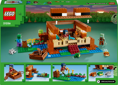 LEGO Minecraft Das Froschhaus - Spielzeug mit Boot, Tierfiguren & Zubehör - Gaming Spielset mit Ruderboot, Ofen, Kuchen und Honig - Gamer Geschenk für Jungen & Mädchen ab 8 Jahren - 21256