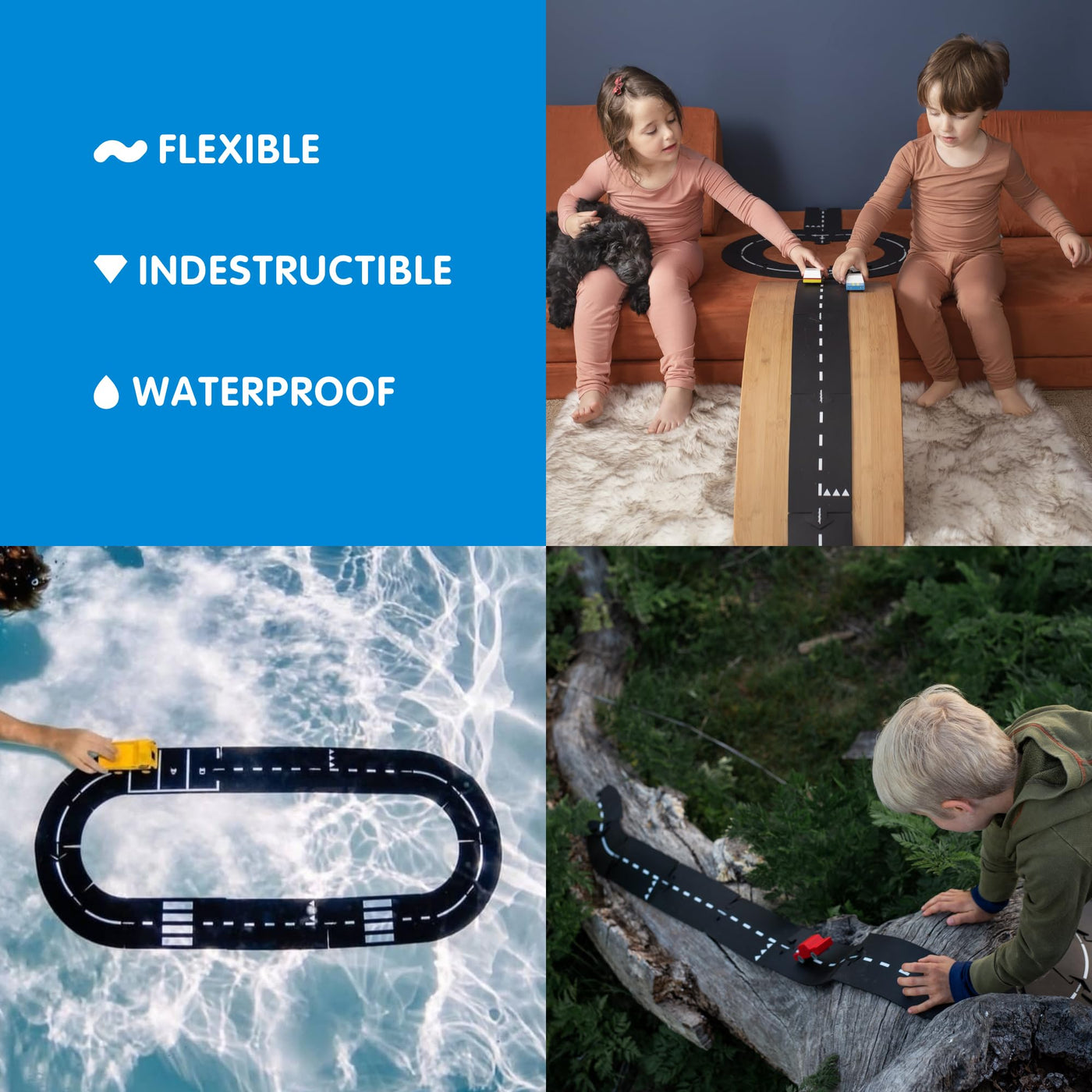 Waytoplay Expressway - Die Flexible Spielzeugstraße, 16 st. Spielen Sie mit Ihren Autos drinnen und draußen. Hergestellt in den Niederlanden