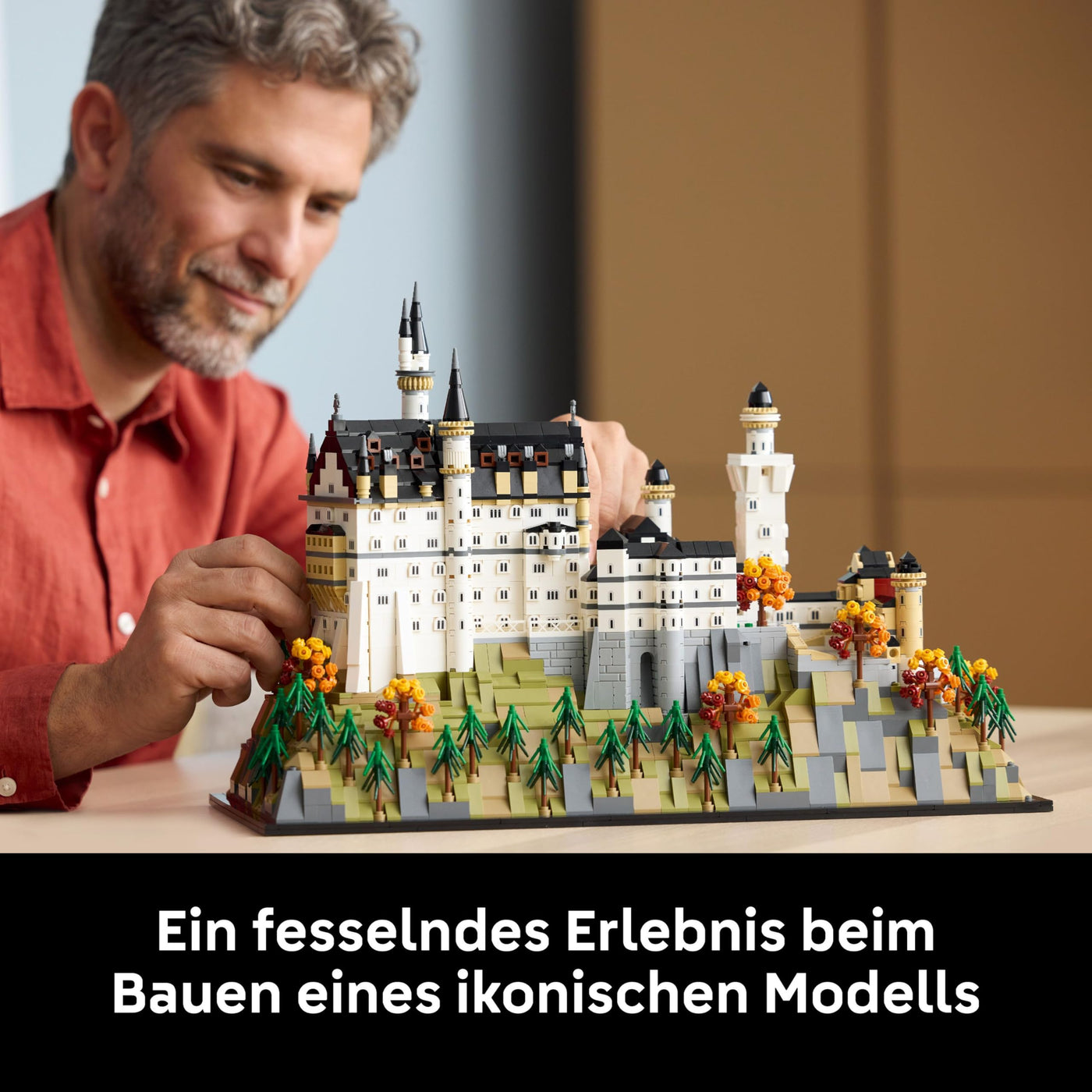 LEGO Architecture Schloss Neuschwanstein - Kreatives Bastelset und Konstruktionsspielzeug - Spielzeug für Männer und Frauen - Dekoration zum Bauen - Modellbau und Geschenk für Erwachsene - 21063