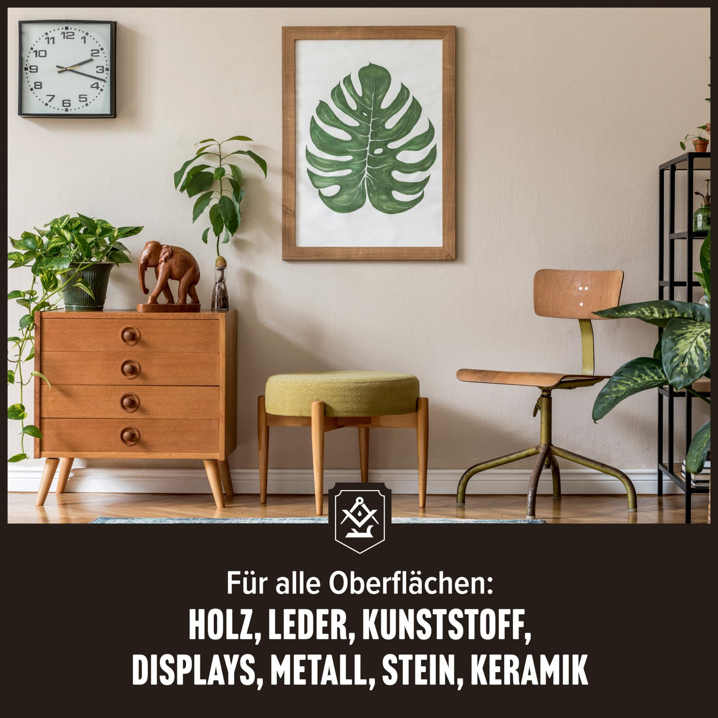 Schrader Premium Baumwolltuch - Poliertuch für alle Oberflächen, Möbel, Kleidung, Leder, Holz - cremefarben - 25x33cm - 3 Stück