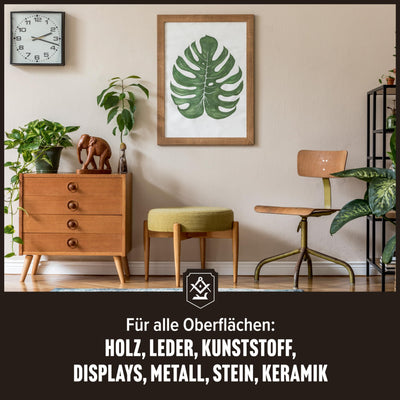 Schrader Premium Baumwolltuch - Poliertuch für alle Oberflächen, Möbel, Kleidung, Leder, Holz - cremefarben - 25x33cm - 3 Stück