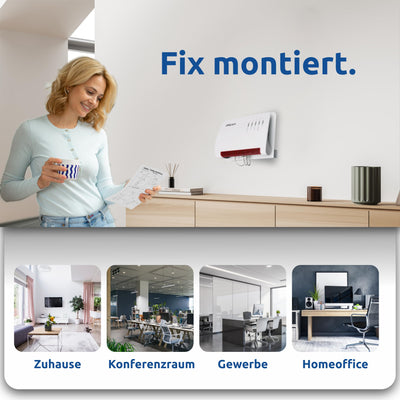 Wandhalterung für AVM FritzBox Router mit Kabelmanagement 7690 7590 AX 6660 Cable 7530 5530 8850 6850 6660 6890 7490