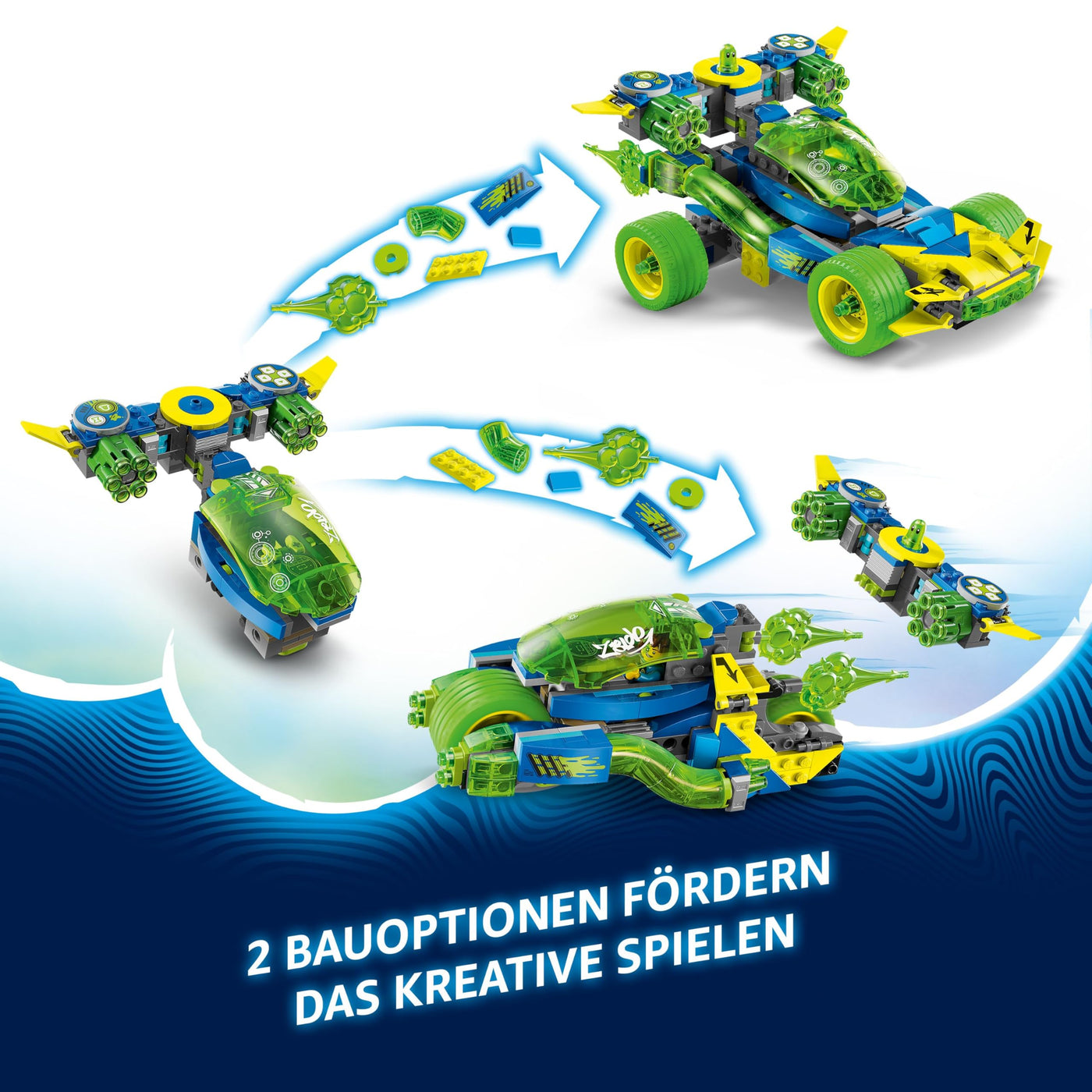 LEGO DREAMZzz Mateo mit dem Z-Blob Action-Rennwagen, 2-in-1 Fantasy-Spielset mit Fahrzeugen, Minifiguren und Traumwesen für Kinder ab 8 Jahren, Geschenk für Jungen und Mädchen 71491