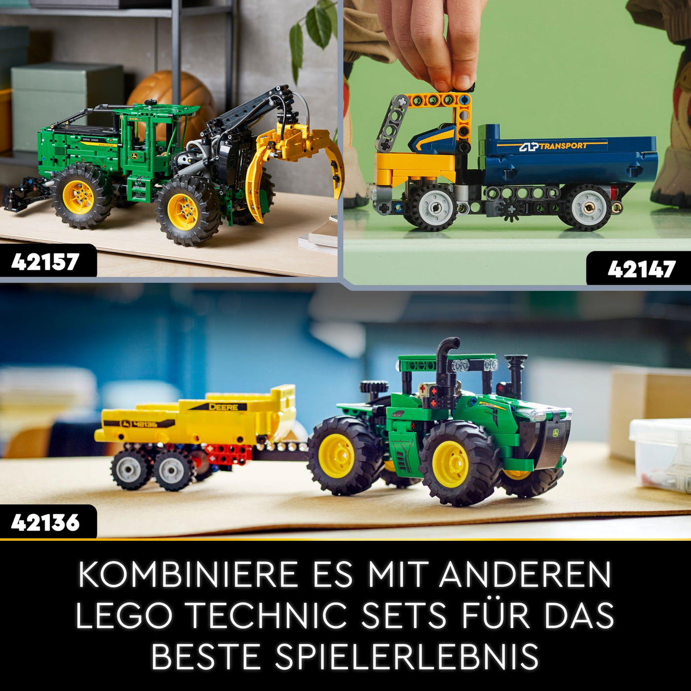 LEGO Technic John Deere 9700 Forage Harvester, Traktor-Spielzeug für Kinder, Bauernhof-Set, Fahrzeug-Modell mit realistischen Funktionen, Geschenk für Jungen und Mädchen ab 9 Jahren 42168