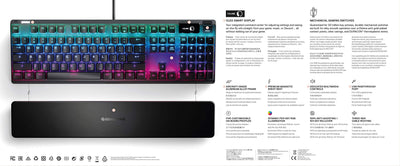 SteelSeries Apex 7 - Mechanische Gaming-Tastatur – OLED Smart Display – Rot Schalter – Deutsches (QWERTZ) Layout - Standard