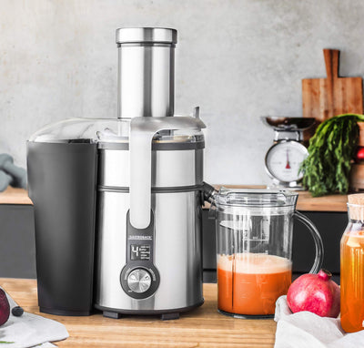 Gastroback Entsafter 40151 Design Multi Juicer Digital, 1300 Watt Profi-Motor, XXL - Einfüllschacht (Ø 84 mm), 5 Geschwindigkeitsstufen