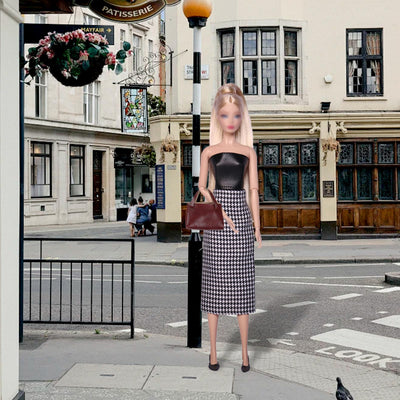 17 Stück Kleidung und Zubehör für 11,5 Zoll Mädchen Puppen Plüsch Westen Set Plüsch Mantel Set Outfits Schleifen Knoten Kleid Langes Etuikleid Set mit 7 Schuhe 5 Zubehör Zufällig Geschenk für Mädchen