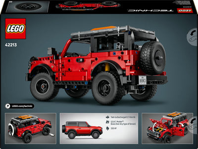 LEGO Technic Ford Bronco SUV Offroad-Fahrzeug – Modellauto mit aufklappbaren Türen, V6-Motor, Federung und Lenkung – Sammelmodell und Geschenk für Jungen ab 9 Jahren – 42213