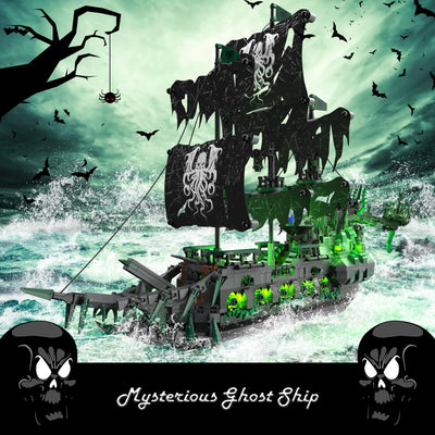 JMBricklayer Piratenschiff Bausteine, 40001 Flying Dutchman Piratenschiff Klemmbausteine, Segelschiff Modellbausatz, Schiff Spielzeug Geschenke für Erwachsene und Jungen