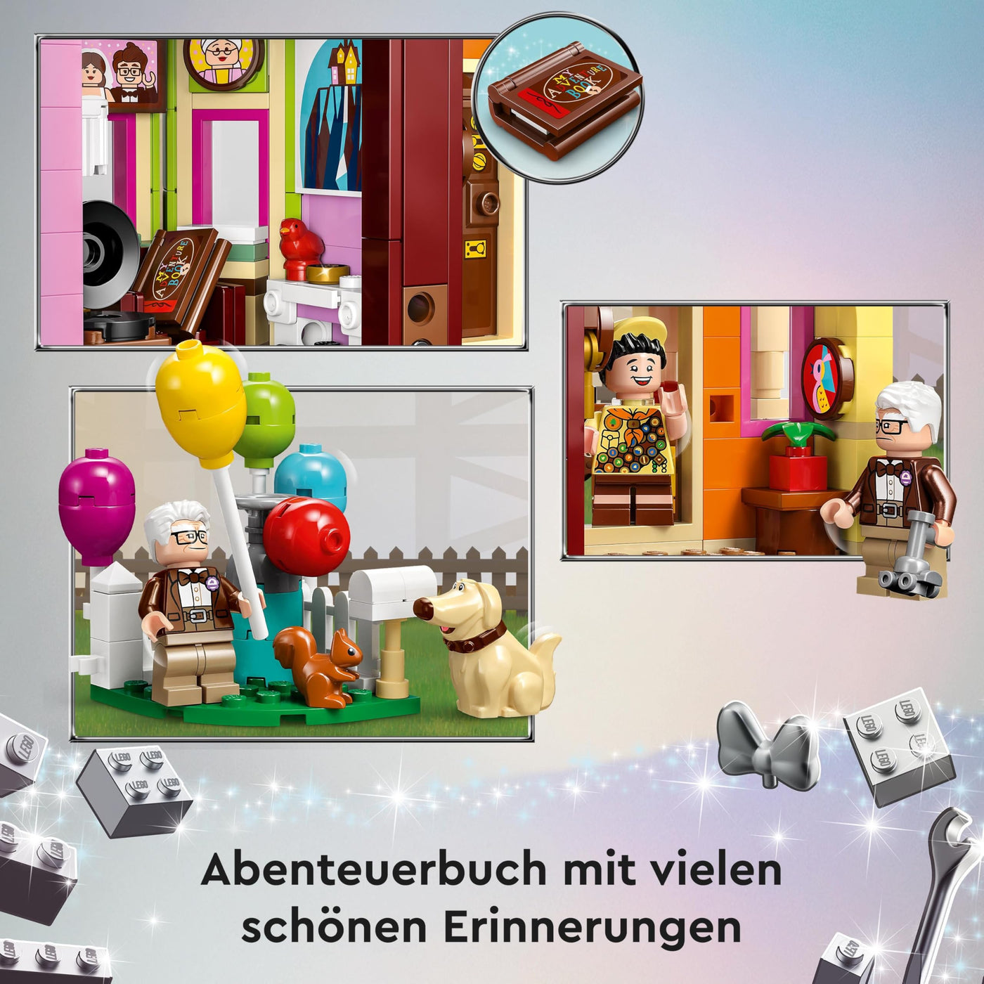 LEGO | Disney and Pixar Carls Haus aus „Oben“, baubares Spielzeug mit Luftballons, Carl, Russell und Dug-Figuren, ikonische Geschenkidee für Mädchen und Jungen 43217