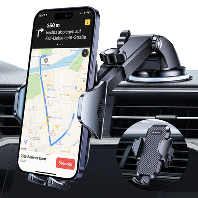 andobil Handyhalterung Auto [2026 3. Generation Upgrade] 3-in-1 Saugnapf & Lüftung Kfz Handyhalterung Universal Smartphone Handyhalter Auto für iPhone 17 Pro Max 16/15/14/13, Samsung S25 Ultra/S24/S23