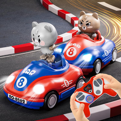 Ferngesteuertes Auto ab 2 Jahre, 2PCS RC Bumper Cars mit Musik und Licht, 2.4GHz Autoscooter Ferngesteuert Kinder mit 2 Akku 50 Minuten, Auto Spielzeug ab 2 Jahre, Geschenke 2 3 4 Jahre Junge Mädchen