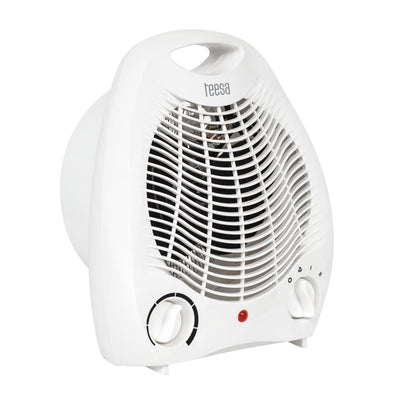 Teesa TSA8025 Heizlüfter 3 Funktionsmodi, 2 Heizstufen (1000W, 2000W), einstellbarer Thermostat, Überhitzungsschutz, weiß