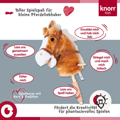 Knorrtoys 40102 - Steckenpferd "Blacky", Schwarz, 45 cm