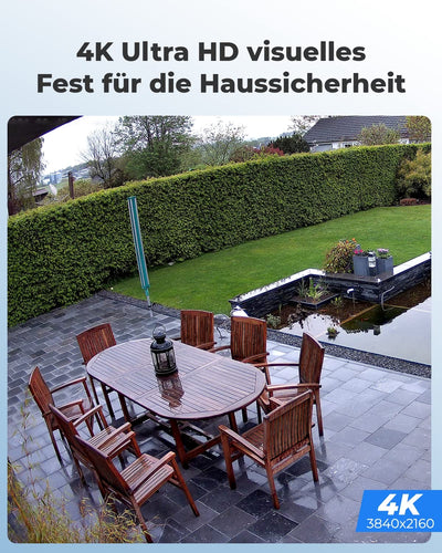 Reolink 2 Stück 4K Smarte PoE IP Kamera Outdoor mit Personen-/Autoerkennung, 8MP Überwachungskamera Aussen mit microSD Kartensteckplatz, 30m IR Nachtsicht, IP67, Zeitraffer, Fernzugriff, RLC-810A