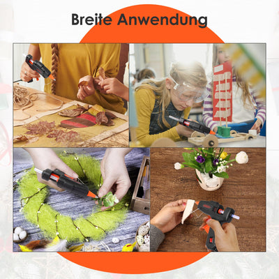 Feuerfest Heißklebepistole Klebepistole 30 Heißklebesticks Heissklebepistole Klebesticks für DIY Kleine Handwerk und schnelle Reparaturen in Haus & Büro, 20W Klebepistolen