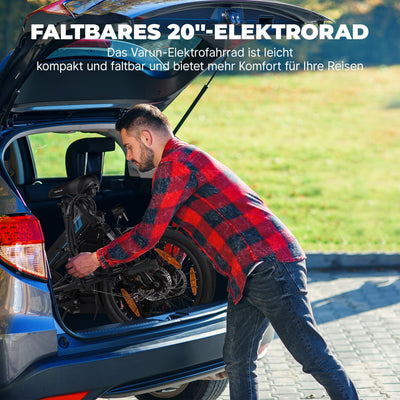 AOIHO E Bike, 20" EBike Klapprad mit 48V 374.4 Wh Lithium-Akku, Reichweite Max 70KM, Elektrofahrräder 250W Motor, 5 Fahrmodi, City E Fahrrad Herren Damen mit 7 Gängen EU-Konformes Klapprad E-Bike