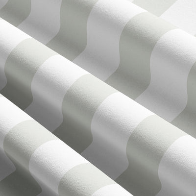 Leonado Vicenti Bettwäsche Set 2-teilig 135x200 cm Baumwolle Weiß Grau gestreift Reißverschluss Pflegeleicht Ganzjährig verwendbar