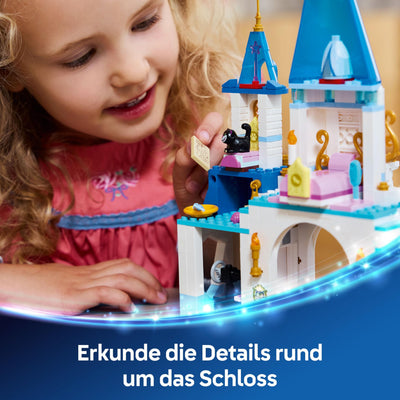 LEGO ǀ Disney Princess Cinderellas Schloss und Pferdekutsche - Kreatives Pferde Spielzeug Mädchen und Jungen - Spielset mit Cinderella und der Märchenprinz Figuren - Kinder Geschenk ab 6 Jahren 43275