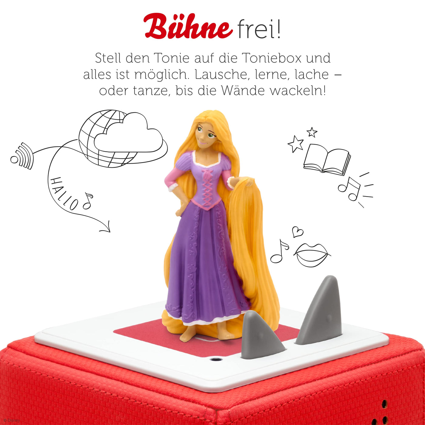tonies Hörfiguren Bundle für Toniebox, 3 x Disney Prinzessinnen: Die Schöne und das Biest, Rapunzel – Neu verföhnt & Dornröschen, für Kinder ab 4 Jahren