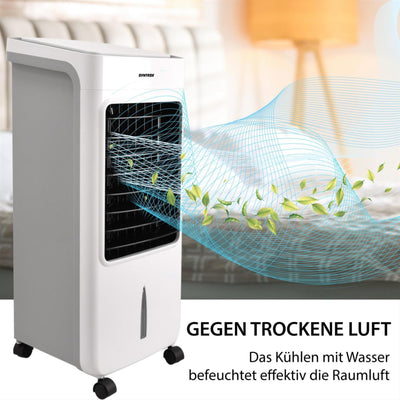 Syntrox Luftkühler mit Fernbedienung Breeze | Wasserkühler | Verdunstungskühler, Timer, Raumklimagerät, mobile Klimaanlage, Ventilator mit Befeuchtung