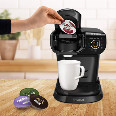 Tassimo My Way 2 Kapselmaschine TAS6502 Kaffeemaschine by Bosch, mit Wasserfilter, über 70 Getränke, Personalisierung, vollautomatisch, einfache Zubereitung, 1.500 Watt, 1,3 Liter, schwarz