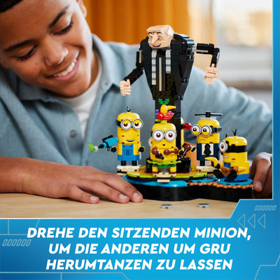 LEGO Ich – Einfach unverbesserlich 4 Gru und die Minions Steinen, tanzende Spielzeug-Filmfiguren zum Bauen, Spielen und Ausstellen, Geschenk für Jungen und Mädchen 75582