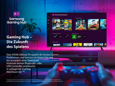 DYON ULTIMAX 43F-TI - 43 Zoll (108 cm) Fernseher (1080p, Full-HD Smart TV, Tizen OS, Triple Tuner (DVB-C/-S2/-T2), Samsung Smart & Gaming Hub, Prime Video, Netflix, Disney+) [2025]