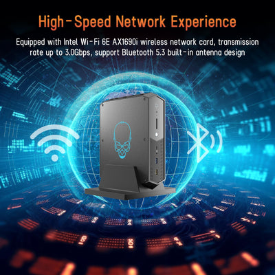 Intel NUC 12 Enthusiast Mini Gaming PC Serpent Canyon, 32GB RAM & 1TB SSD, Intel Core i7-12700H Prozessor (24M Cache, bis zu 4,70 GHz), Intel Arc A770M Grafik mit 16GB GDDR6 VRAM (NUC12SNKi72)