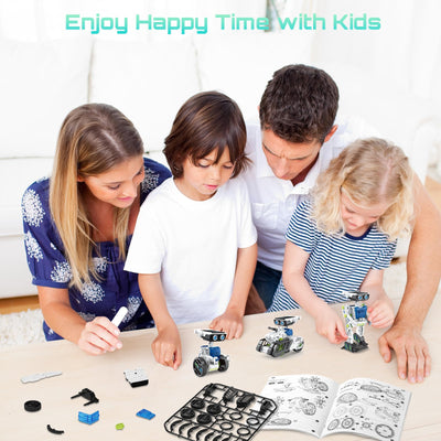 Solar Roboter Spielzeug für Kinder, 12-in-1 Solar Robot Kit Solar oder Wiederaufladbar Batterie Betrieben DIY STEM Bauspielzeug Experimente Spielzeug BausatzJunge ab 8 9 10 11 12 13 Jahren