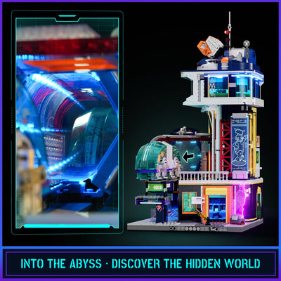 Lumibricks Cyberpunk Schwebezug-Station Baustein-Set