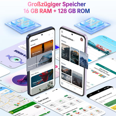 OUKITEL C69 Smartphone Ohne Vertrag - 7,2 Zoll 120Hz Display 6000mAh Akku Handy Ohne Vertrag 64MP+8MP 16GB+128GB/1TB Smartphone Android 15 Simlockfreie Handys Dual SIM 4G Face ID/OTG/GPS/Gold
