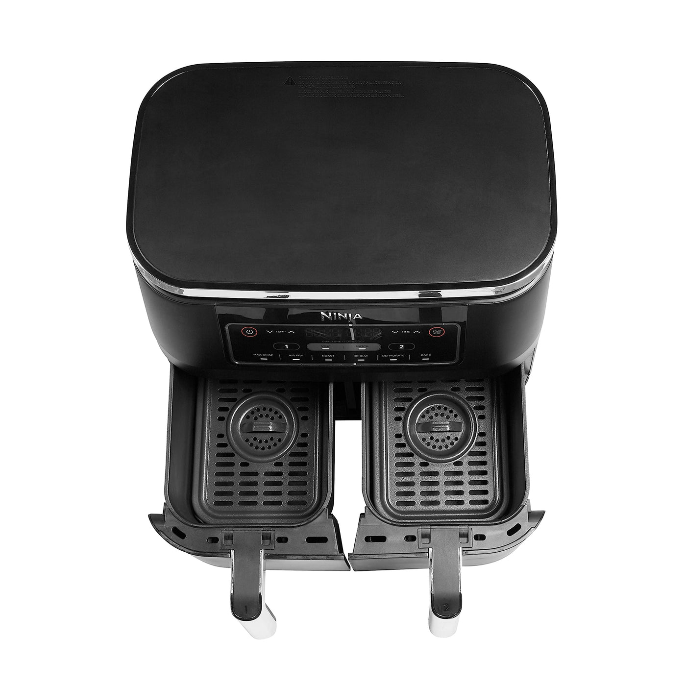 Ninja Foodi Dual Zone Digitale Heißluftfritteuse, 7,6L Airfryer, 2 Fächer, Antihaftbeschichtung, spülmaschinenfeste Körbe, 6-in-1, 4-6 Portionen, Schwarz AF300EU
