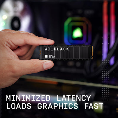 WD_Black SN850X NVMe SSD mit Heatsink 4 TB interne SSD (Gaming Speicher, PCIe Gen4-Technologie, lesen 7.3 MB/s, Schreiben 6.600 MB/s) Schwarz