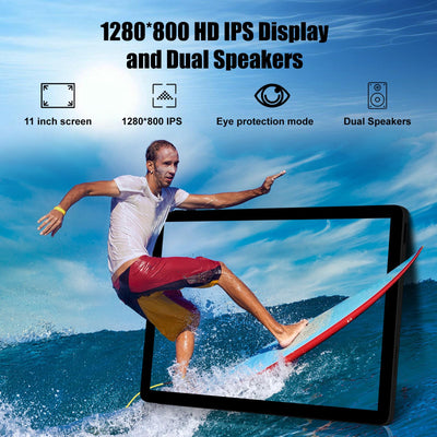 Fullant Tablet 11 Zoll, Android 14 Tablet with Octa Core 2.0GHz Prozessor, 10GB RAM 128GB ROM 1TB TF, 5G+2.4G WiFi 6, 8+5MP Dual Kamera, 6800mAh Akku, Bluetooth 5.0 (Schwarz)
