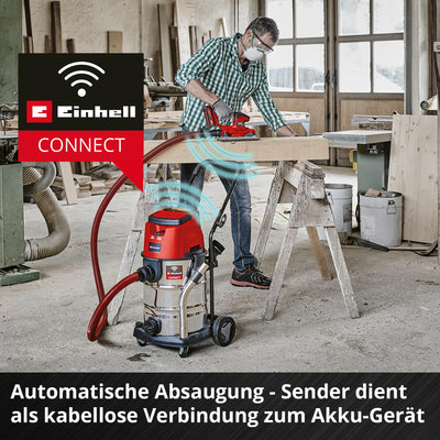 Einhell Professional Akku-Nass-Trockensauger TP-VC 36/30 S Auto-Solo Power X-Change (Li-Ion, 36 V, Auto-Start Konnektivitätsfunktion, ECO-/BOOST-Funktion, ohne Akku & Ladegerät)
