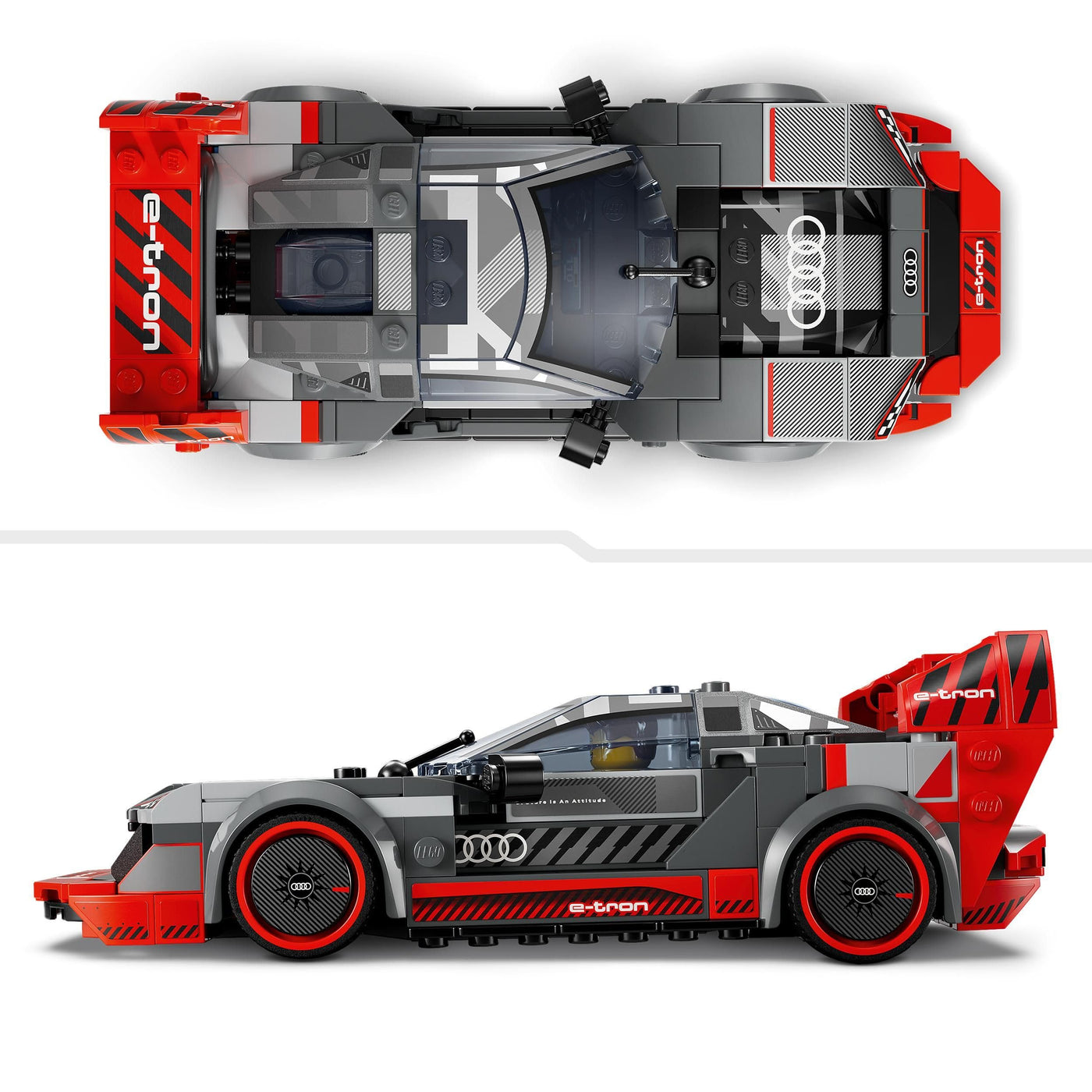 LEGO Speed Champions Audi S1 e-tron Quattro Rennwagen Set mit Auto-Spielzeug zum Bauen, Spielen und Ausstellen, Modellauto für Kinder, Geschenk für 9-jährige Jungs und Mädchen 76921