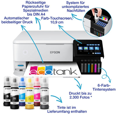 EcoTank ET-8500 DIN-A4-WLAN-Tintentank-Fotodrucker