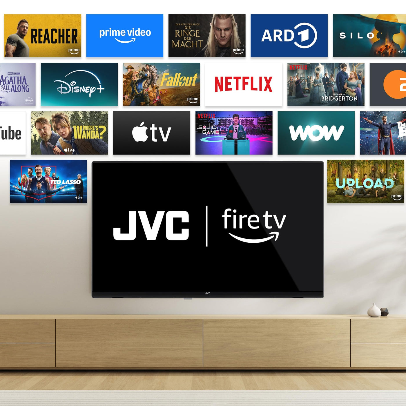 JVC Fernseher 50 Zoll Fire TV 4K QLED Smart TV mit Dolby Vision HDR, Dolby Atmos, Alexa Sprachsteuerung und Triple Tuner, UHD Fernseher LT-50VRQ3555 (2026)