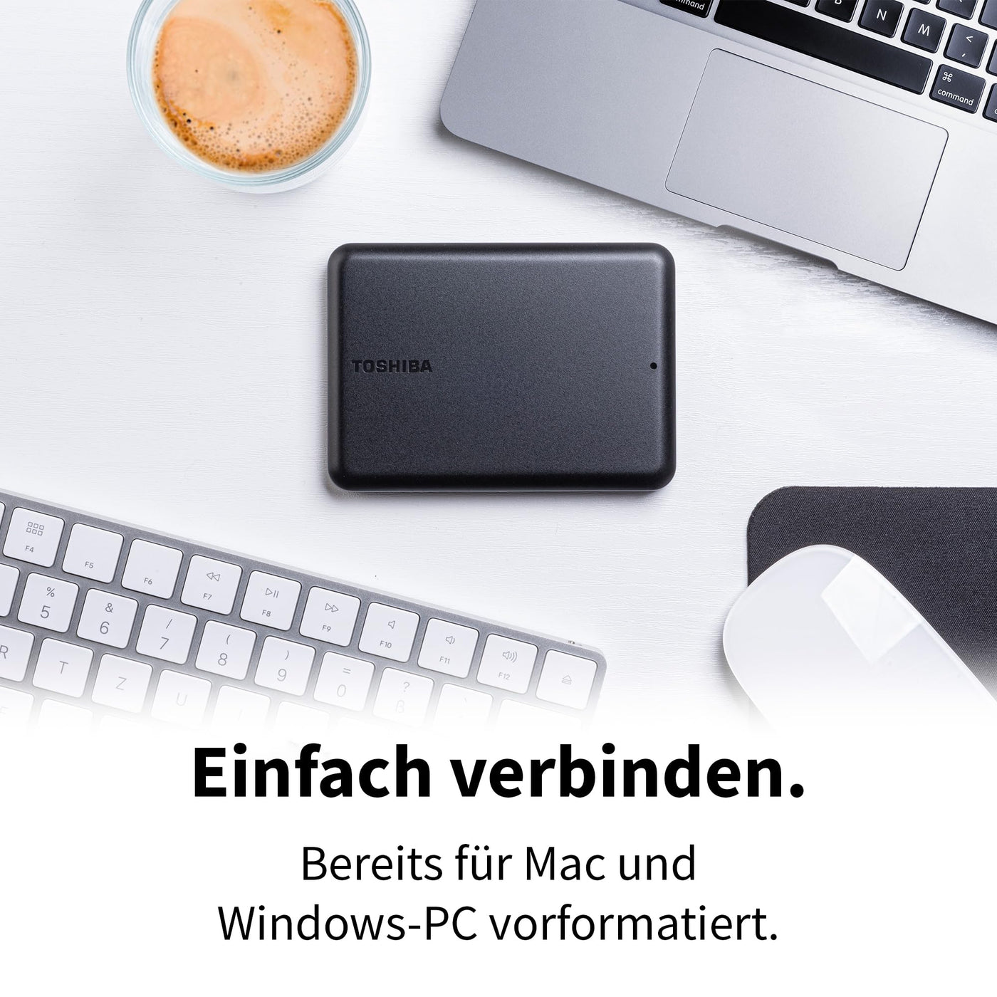 Toshiba Canvio Partner 4TB Portable 2.5'' Externe Festplatte, USB 3.2, Mac & Windows kompatibel. Xbox, PS4, PS5