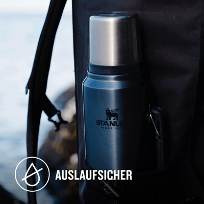 Stanley Classic Legendary Thermosflasche 473 ml - Thermos Hält 15 Stunden Heiß oder Kalt - Edelstahl Thermoskanne - BPA-Frei - Spülmaschinenfest - Nightfall