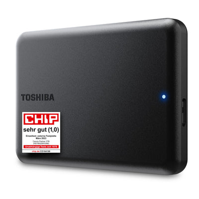 Toshiba Canvio Partner 2TB Portable 2.5'' Externe Festplatte, USB 3.2, Mac & Windows kompatibel. Xbox, PS4, PS5